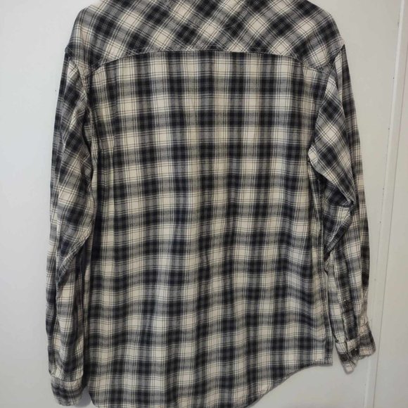 RedHead Men's Grey & Black Flannel Button Down L/S Shirt Size Small - Picture 4 of 5